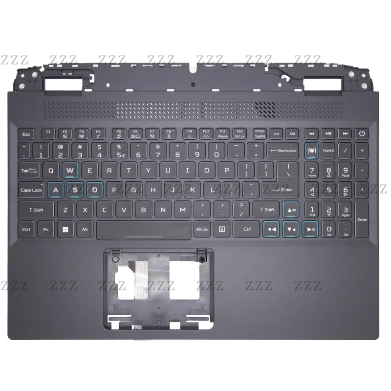 ZZ For Acer Nitro 5 AN515-58 AN515-46 N22C1 Palmrest w/Backlit Keyboard &Blue Keys