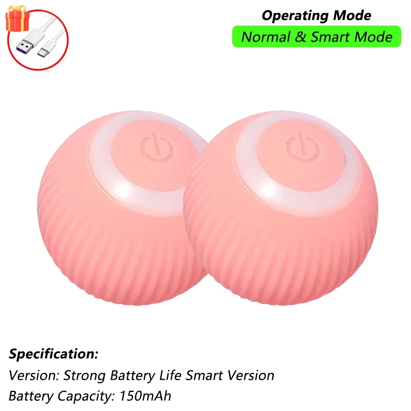 iLMH 1/2 PCS Cat Interactive Ball Toy Automatic Rolling Ball Faux Tail Rechargeable Smart Pet Electric Toy Pet Toy Imitate Mouse, image 9