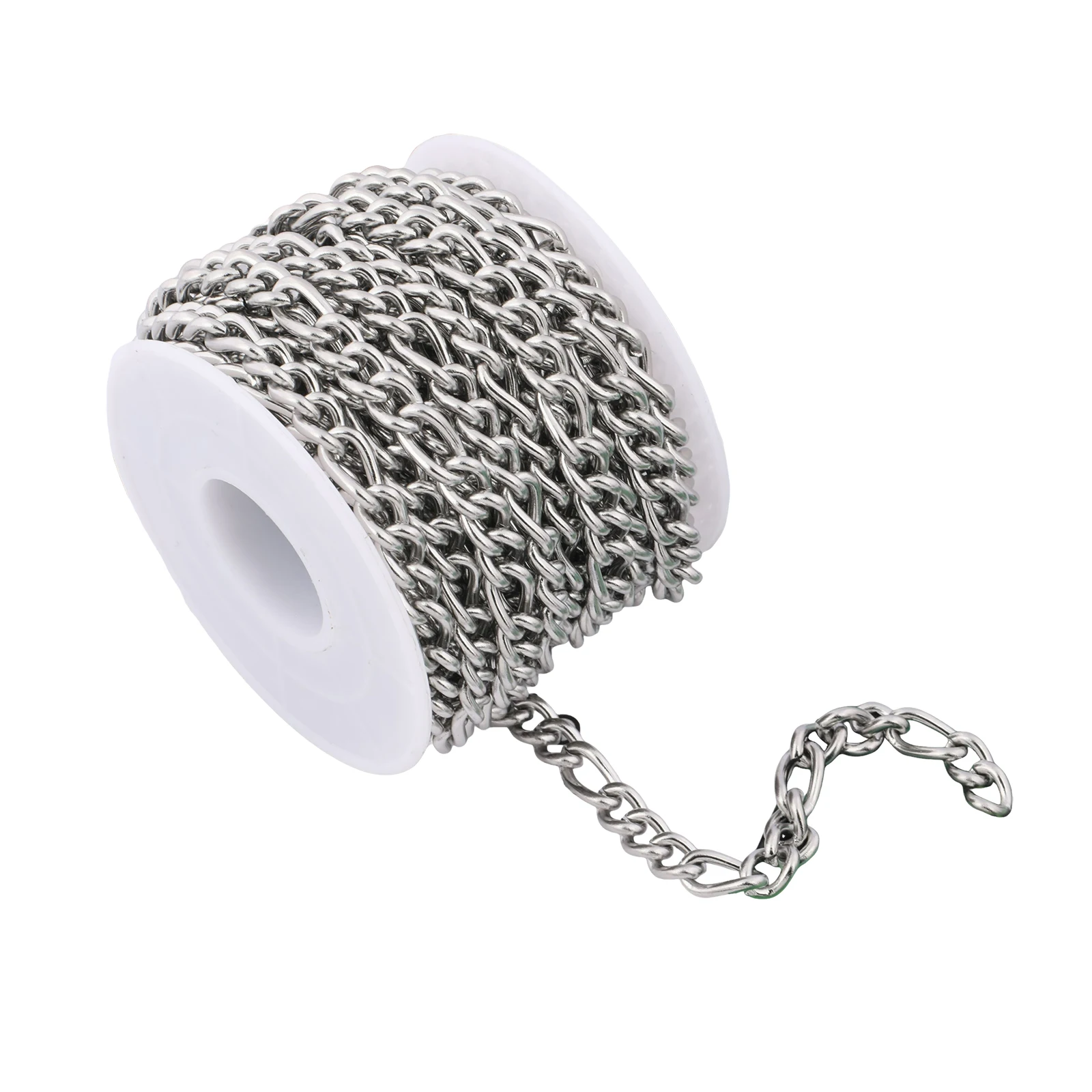 

5meters/Roll Stainless Steel 6mm Wide Link Curb Chains For Jewelry Making Diy Bracelets Necklace Accessories
