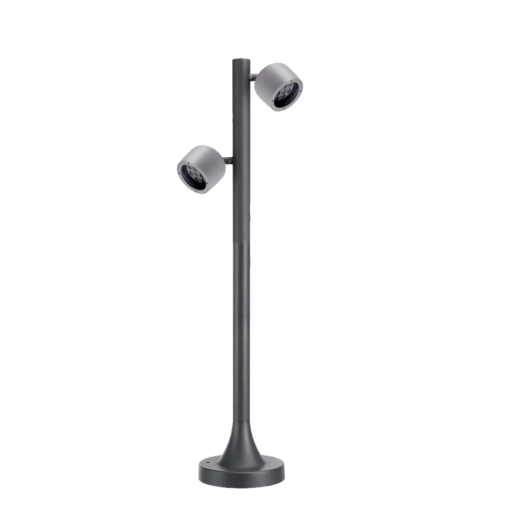 

9W LED Outdoor Garden Light IP65 Projection Floodlight DC/AC Long Pole Double Head Projection for Landscape Outdoor Floodlight