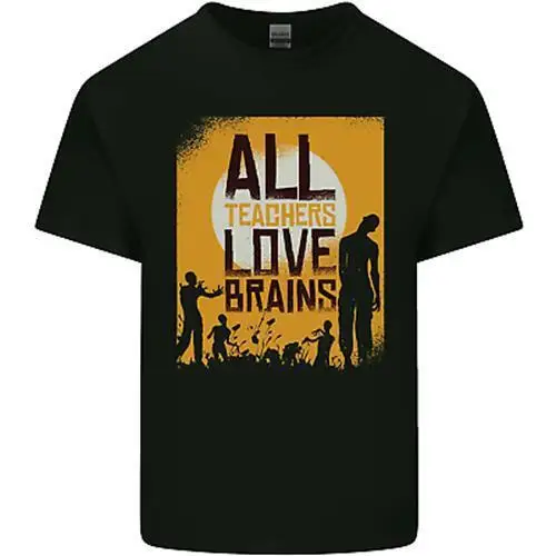 Zombie Lehrer Love Köpfchen Halloween Lustig Herren Baumwolle T-Shirt