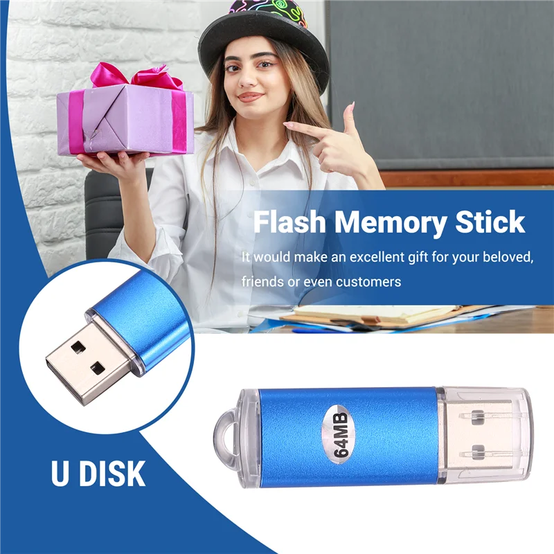 1 Pcs Random Color 64MB USB 2.0 Flash Drives Memory Stick Thumb Drive PC LAPTOP Storage