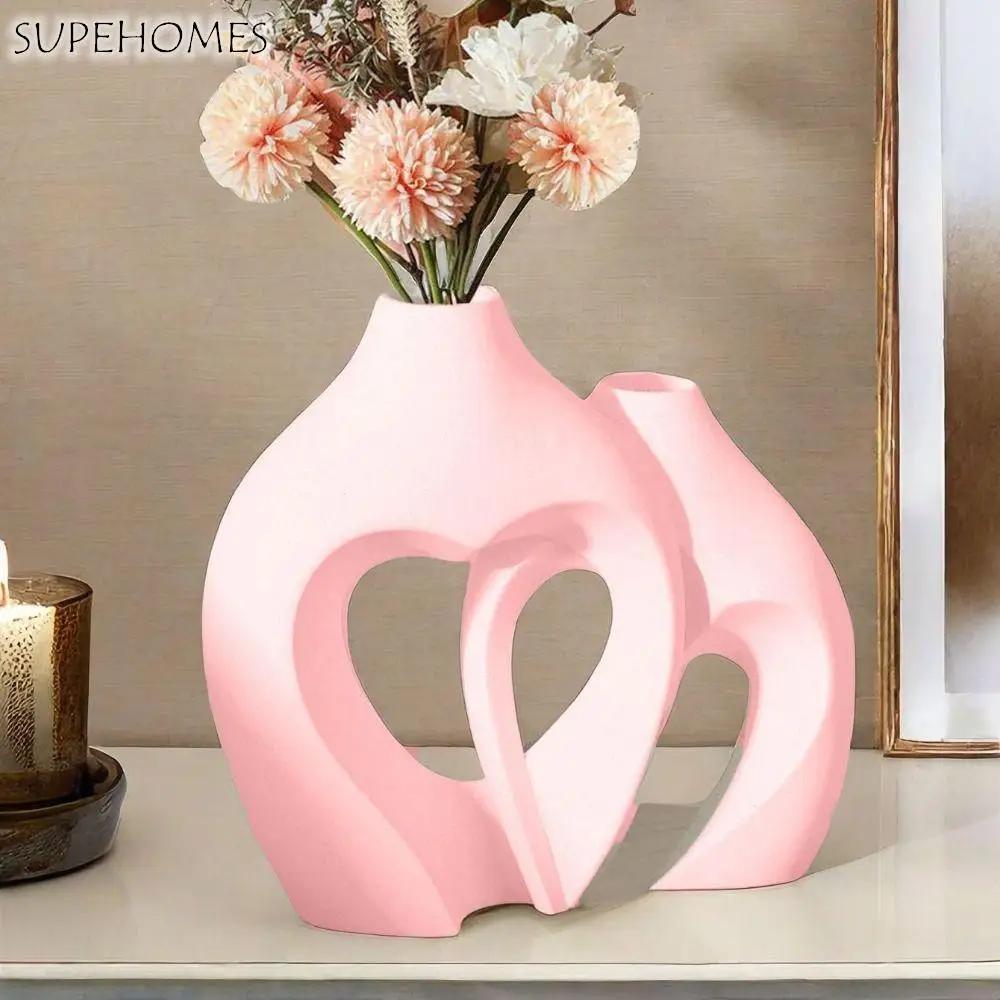 

Plant Container Resin Heart Vase Creative Modern Flower Pot Removable Exquisite Flower Utensils Homestay