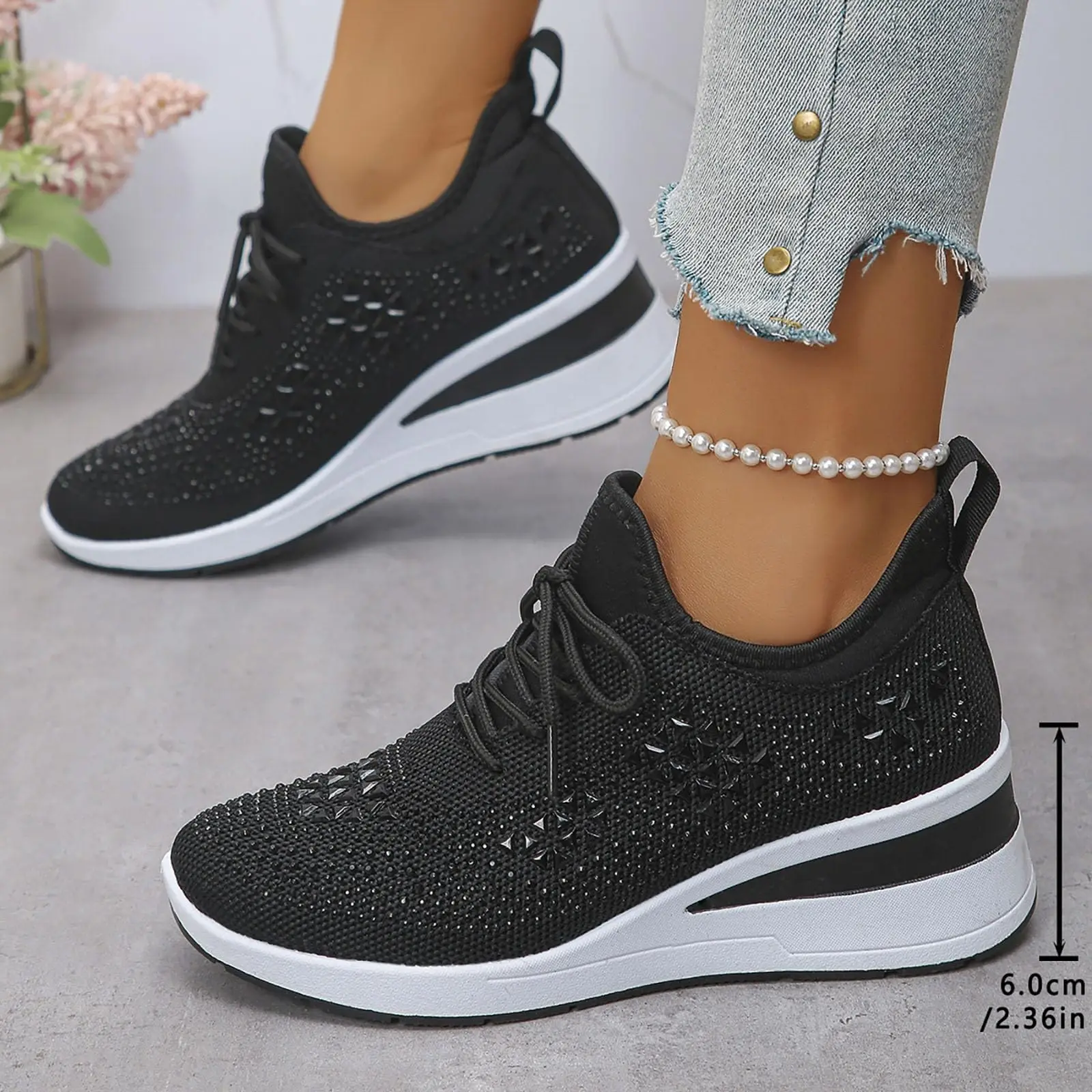 

New Mesh Outdoor Platform Sneakers Women Wedges Thick Bottom Breathable Casual Tennis Vulcanize Shoes Women Sneakers 2025
