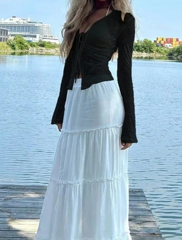 

Осенняя новая модная шифоновая приталенная рубашка с рюшами и рукавами-трубой для женщин