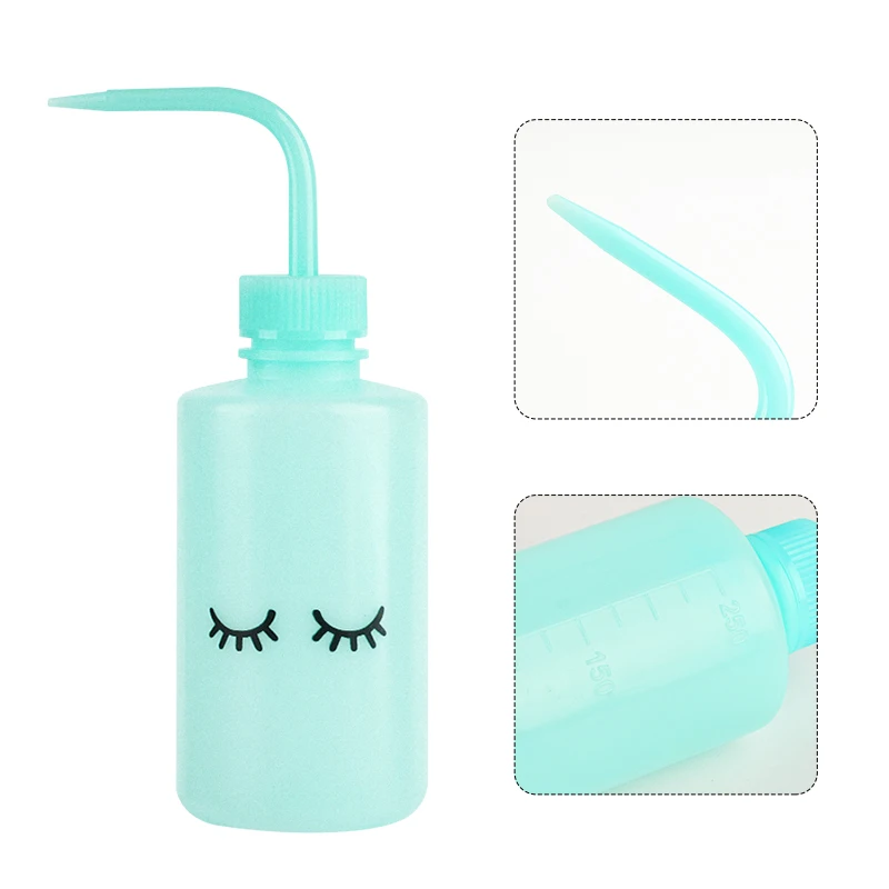 250 ml Lash Logo Falsche Wimpern Reinigung Flasche Gebogene Auslauf Reiniger Gießkanne Augenbraue Entferner Waschen Flasche Make-Up-Tools