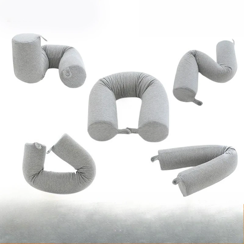 Memory Foam Zylinder Twist Pillow Biegsame Reise-Nackenstütze U-Form Slow Rebound