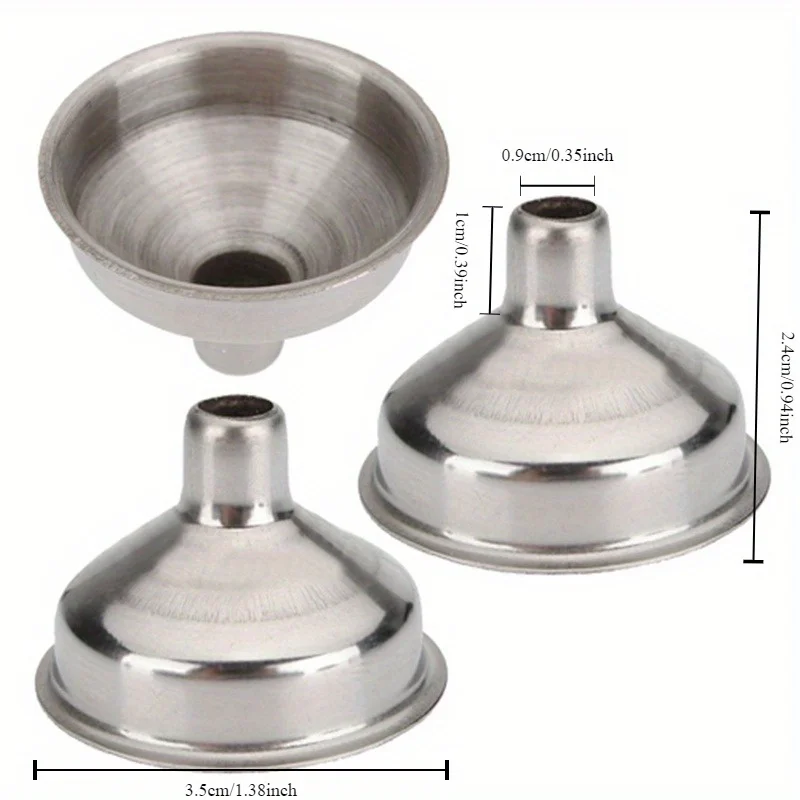 1 Pcs Mini Stainless Steel Funnel Set Silver Hot Selling Kitchen Funnel For Oil Soup Liquid Filling Home Kitchen Wholesale Tool