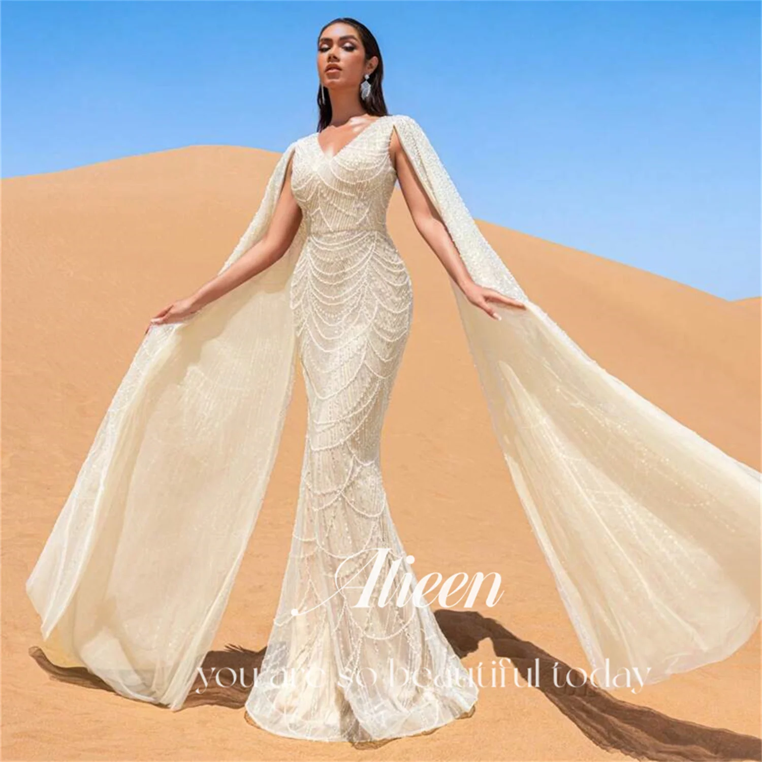 

Aileen فساتين سهرة Luxurious Women's Evening Dresses 2025 Luxury Customized Beads Vestidos De Festa Mermaid Dress Prom Designers