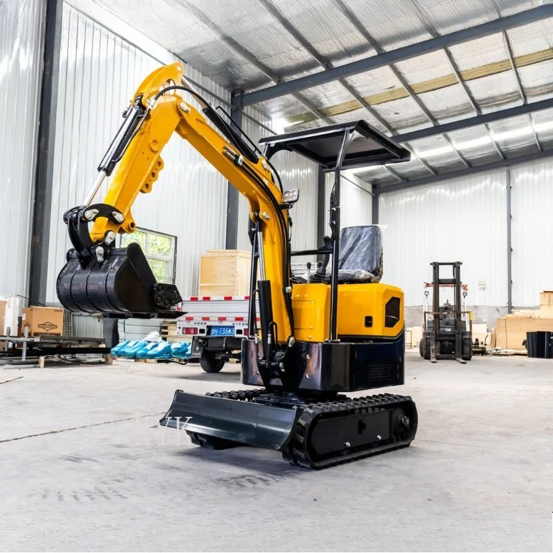 FOB Price Deposit HT10 1 Ton Mini Crawler Excavator Multifunctional Agricultural Ditching Digging Machine Direct Factory Supply view 3