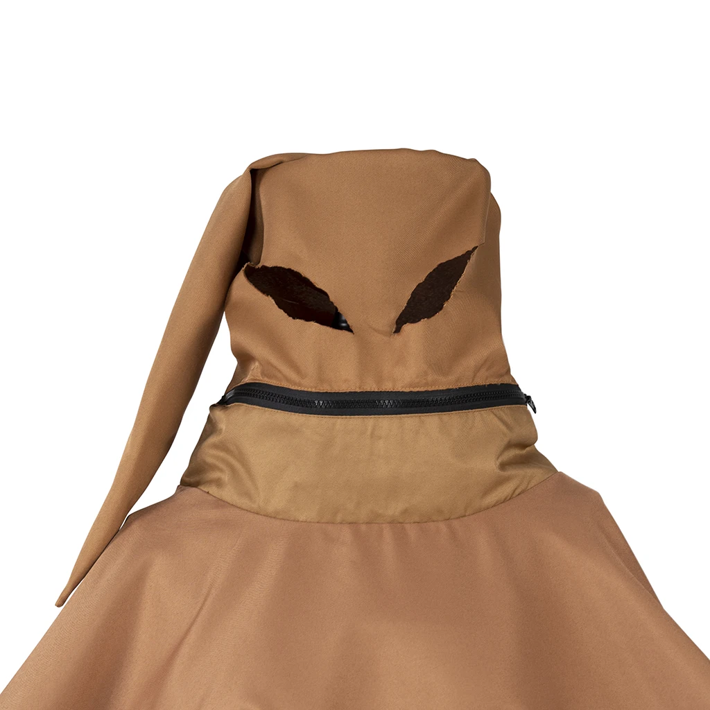 أزياء Oogie Boogie التأثيرية للجنسين بغطاء للرأس شبح كيب الهالوين وعيد الميلاد وحفلات الكرنفال وعباءة ليلية
