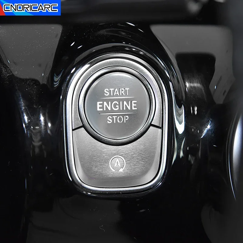 Für Mercedes Benz A B Klasse GLB X247 GLA G247 2020-21 Konsole Motor Start Stop Taste Abdeckung pailletten Auto Zubehör Dekoration