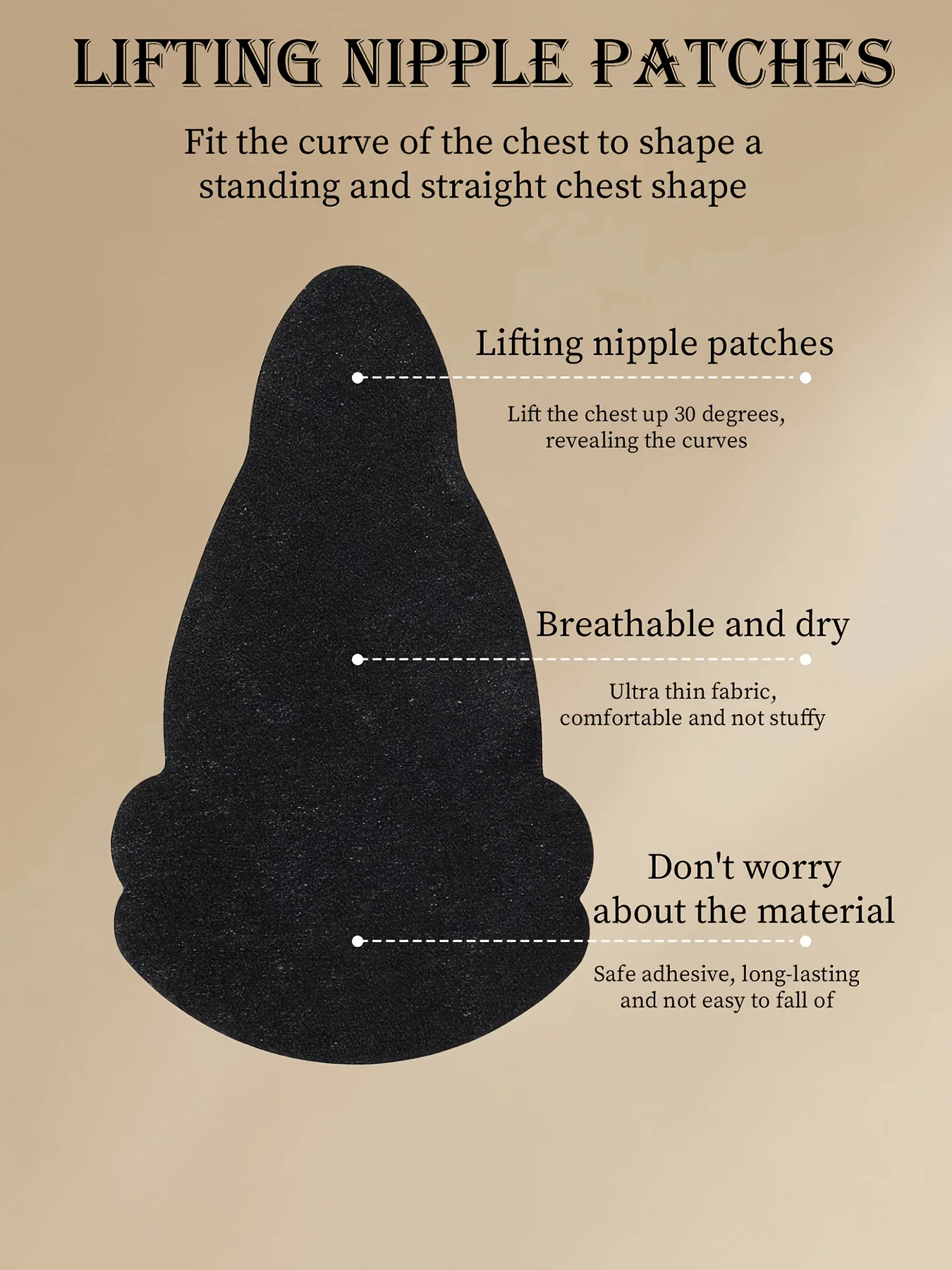 10枚入り 見えない胸用ペタル、肌に優しく通気性のあるリフト - Strapless Bra Adhesive のレビューと価格