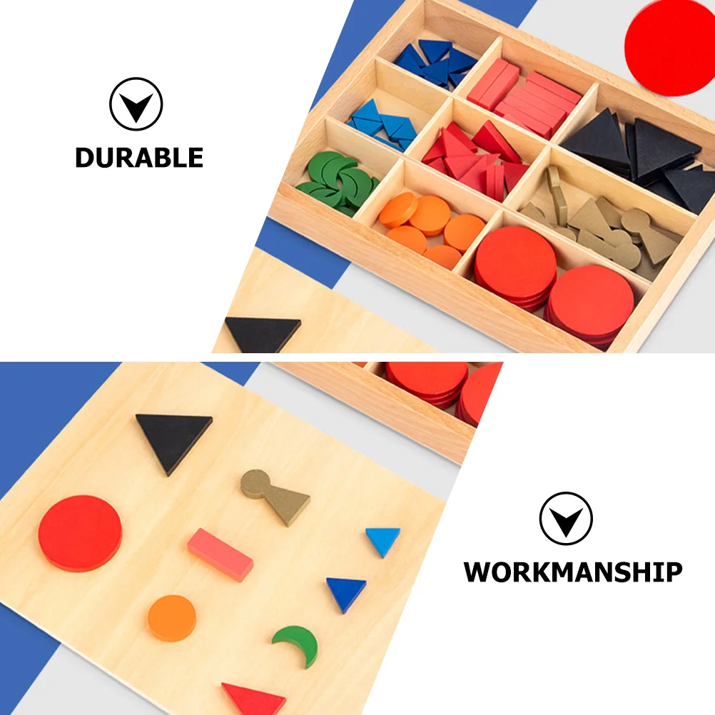 Montessori Teaching Aids Wooden Puzzle Toy Symbol Cognitive Board Basic Jigsaw Kids