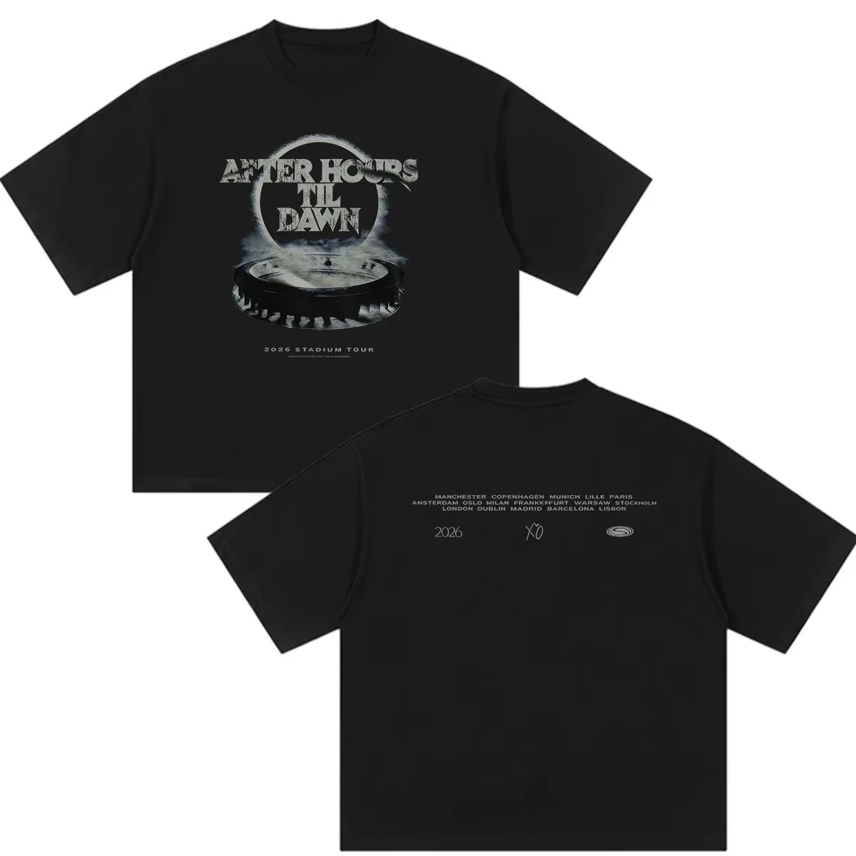 Camiseta de verano The Weeknd After Hours Til Dawn Tour 2026, camiseta unisex ligera con estampado de manga corta, informal, de algodón para exteriores