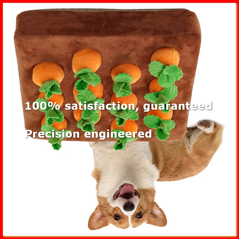 Interactive Dog Toys,Carrot Snuffle Mat for Dogs Plush Puzzle Toys 2 in 1 Nosework Feed Games for Pet Stress Relief-A79M