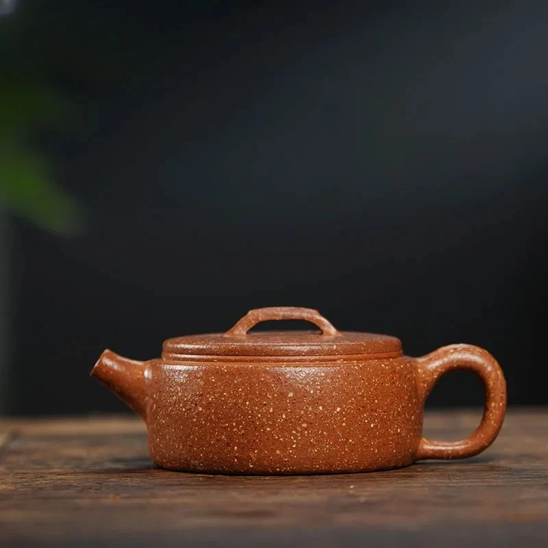 

100ml Retro Yixing Purple Clay Teapot Handmade Large Caliber Pot Raw Ore Five-color Section Mud Kettle With Infuser Zisha Teaset