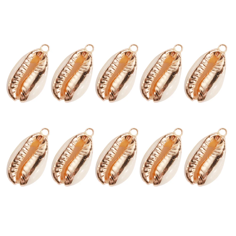 

10 Pcs Seashell Jewelry Necklace Charm Making Charms Earrings Ocean Theme Accessories Pendant