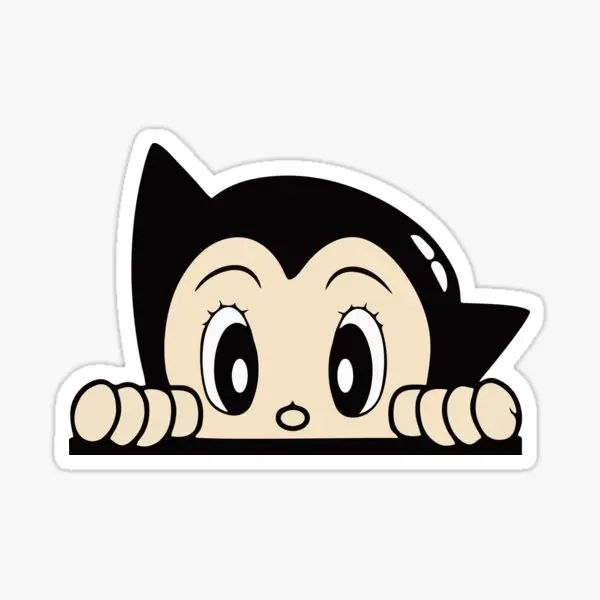 Astro Boy Peeker Anime  5PCS Stickers for Water Bottles Background Luggage Funny Cartoon Laptop Print Car Wall Living Room Kid