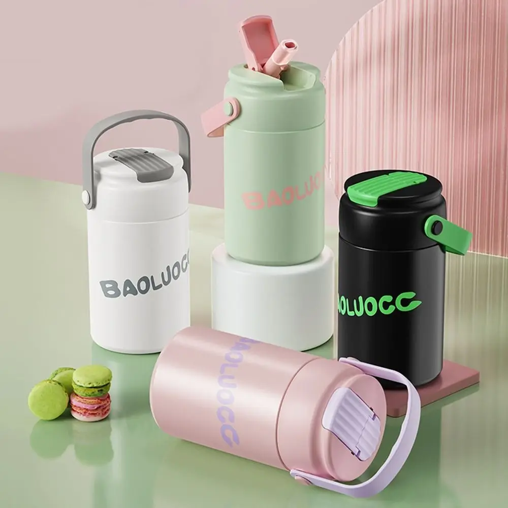 

Handheld Straw Insulated Mugs Detachable Large Capacity Tea Water Separation Insulation Cup Stainless Steel with Handle Thermos