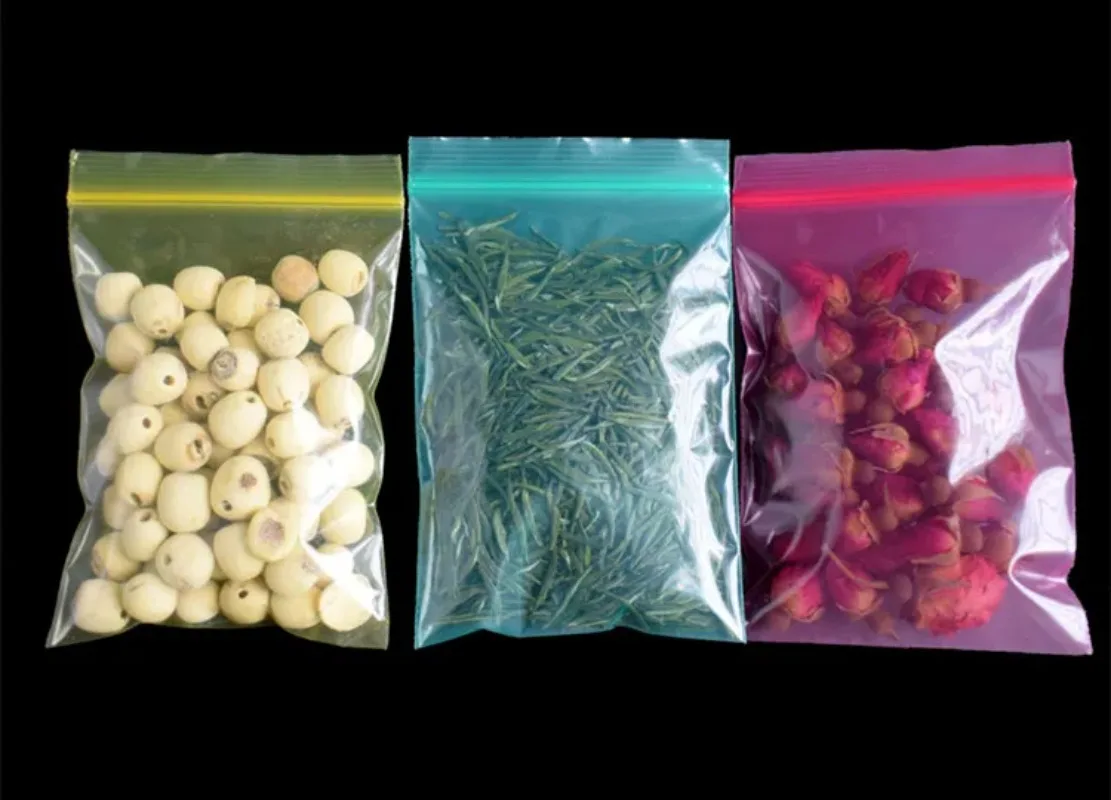 50/100PCS Thick PE Plastic Ziplock Jewelry Packaging Bag DIY Snack Tea Coffee Candy Powder Spice Sugar Salt Gift Storage Pouches - view 3