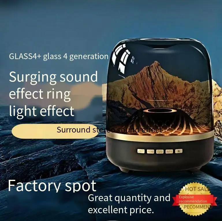 مكبر صوت بلوتوث لاسلكي مضخم صوت زجاجي هارمان Huaqiang North مع مصباح جو RGB متعدد الوظائف صوتي شفاف #1