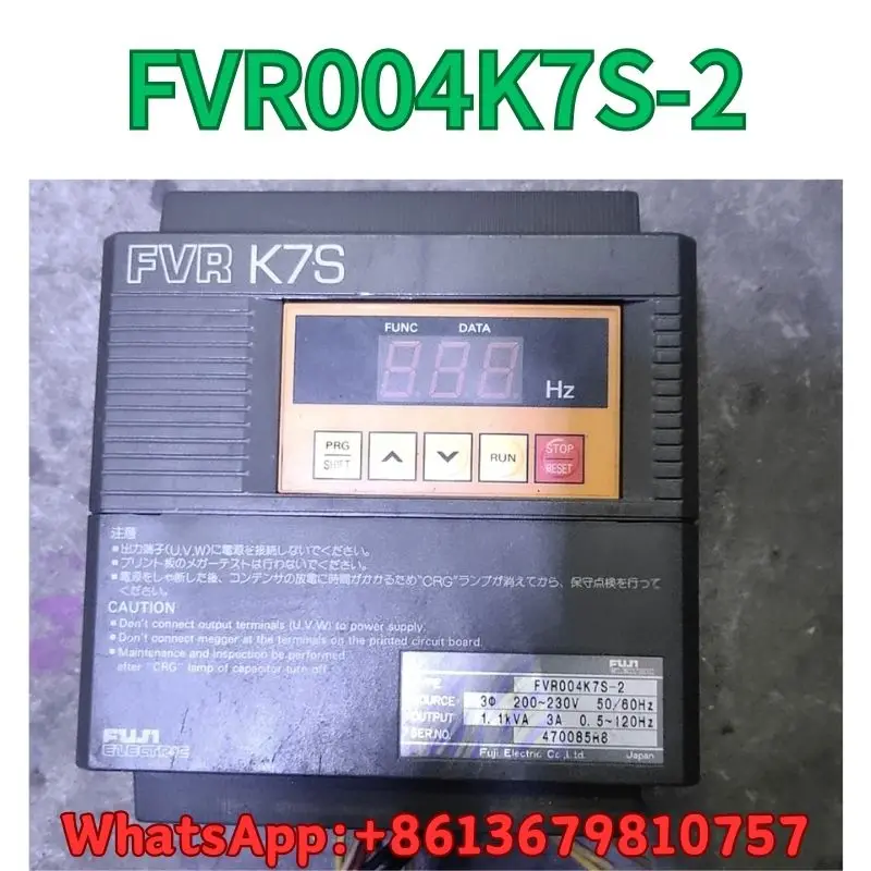 second-hand frequency converter FVR004K7S-2 test OK Fast Shipping