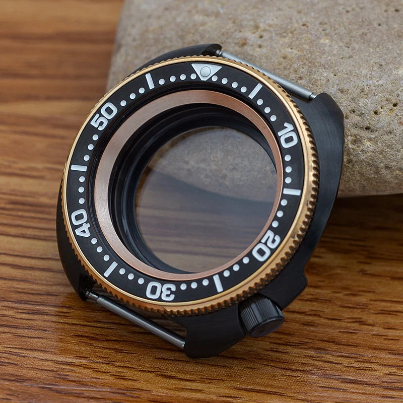 

Корпус в форме золотой рыбки из розового золота, прозрачная задняя крышка, SKX6105/6139, подходит для механизмов NH35 и NH36, защитный корпус для дайвинга.