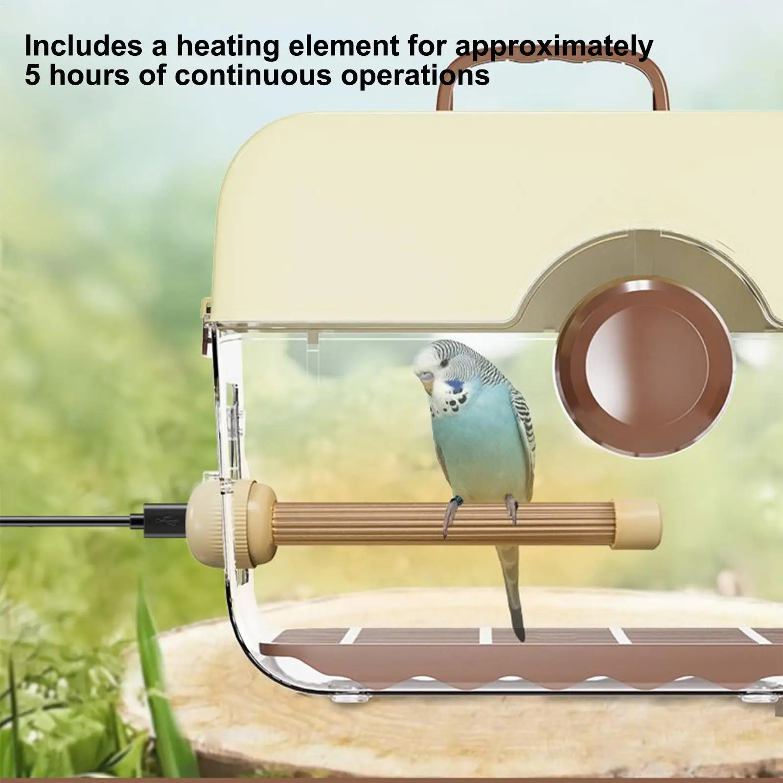 Bird Cage Heater Indoor Bird Coop Heater Pad Anti-Scald Parrot Heater Pet Supplies for Parakeets African Grey Cockatiels Conures view 6