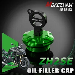 Motorcycle Accessories Aluminum Anti theft Engine Oil Filler Cap Cover For Kawasaki ZH2SE ZH2 SE Z H2 2020-2024 2021 2022 2023