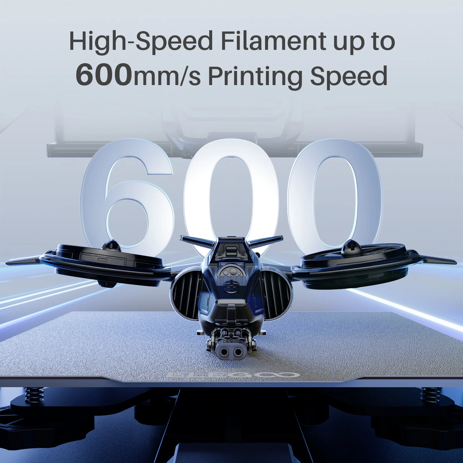 ELEGOO Rapid PLA+ Fiament 3D Printer Material 5 Roll 1KG Tolerances +/-0.02mm Compatible with 1.75mm FDM 3D Printers US