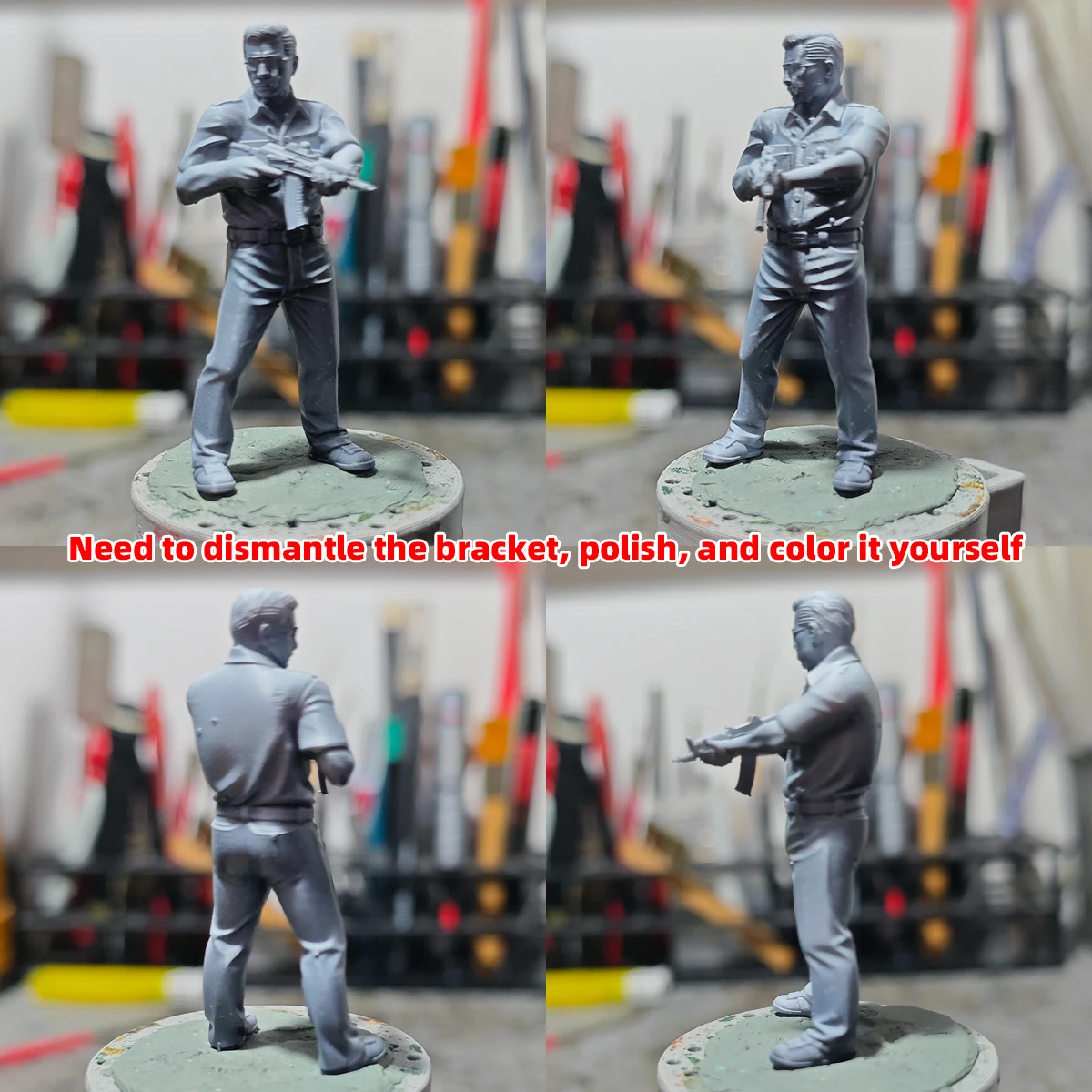 1/35 1/43 1/48 1/64 1/72 1/87 HO Maßstab Modellbausatz 3D Harz Miniatur Soldatenfiguren Diorama Unbemalte Staatsgeheimdienstagenten DIY – Detail 4