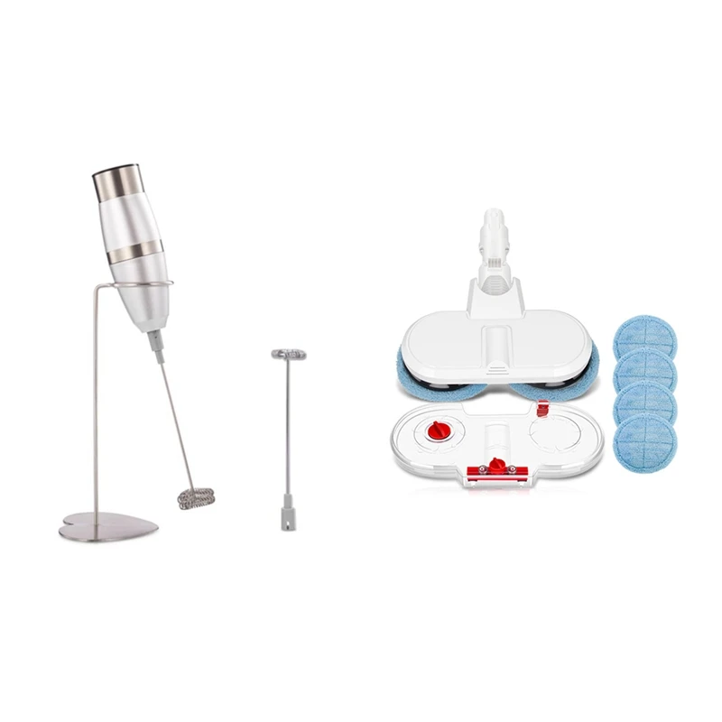 Electric Handheld Milk Frother, Foamer Egg Beater & For Xiaomi Mopping Machine Floor Brush, Electric Brush Head