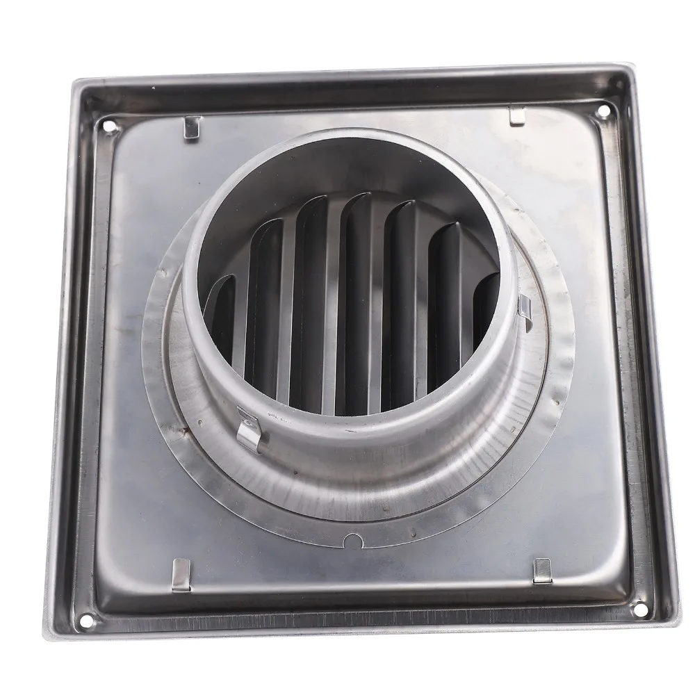 Durable Stainless Steel Dryer Vent Cover Mesh Screen Square Exterior Wall Vent Cover Exhaust Vent Hood Kitchen
