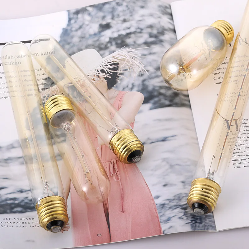Edison Tungsten Bulb Dimming LED E27 40W 60W 220V 110V Warm Yellow Lighting Retro Nostalgic  Flute Decorative Light