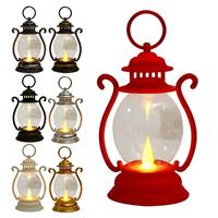 LED Retro Portable Lamp Outdoor Camping Lantern Desk Lamp Battery Powered Tent Light Garden Decoration Night Lights