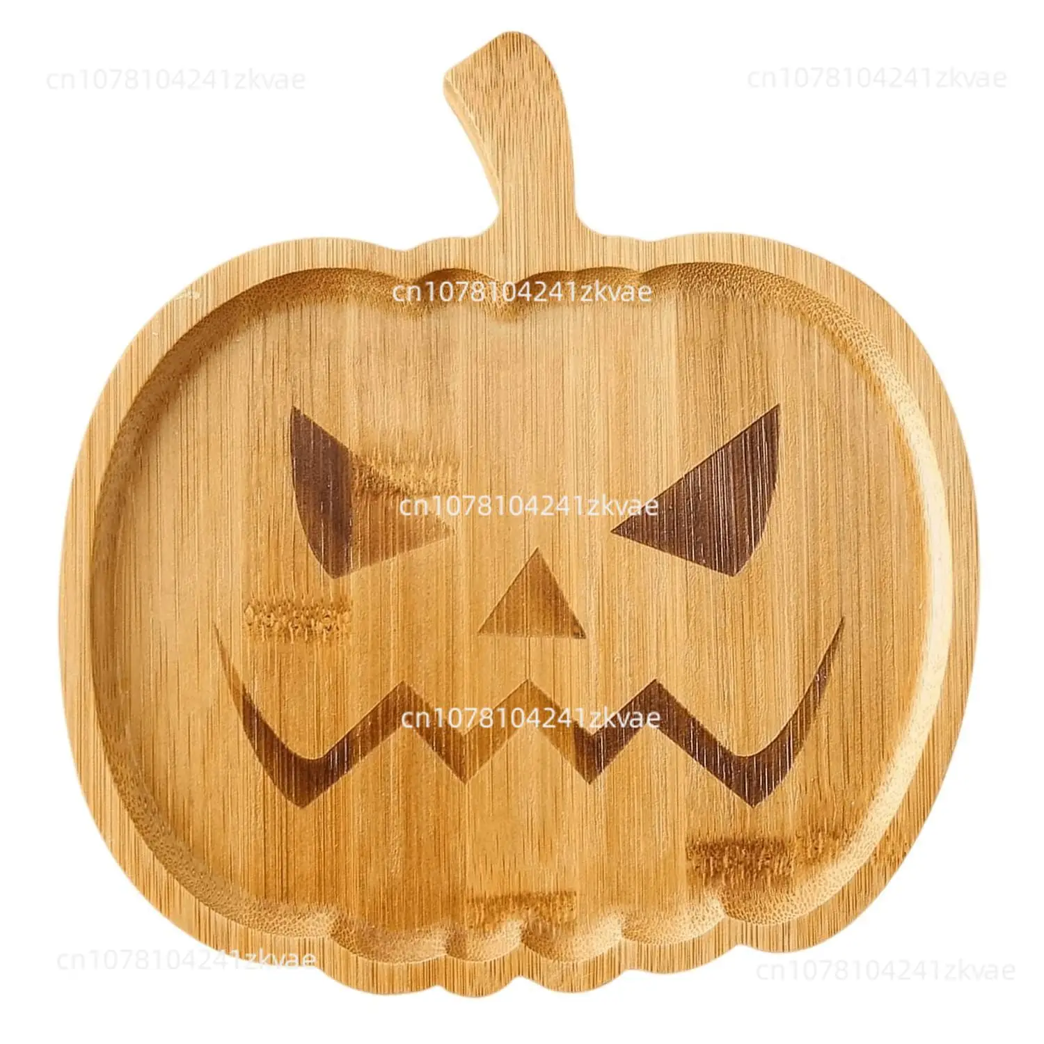 Halloween Wooden Pumpkin Ghost Tray Dinner Plate Home Kitchen Decoration