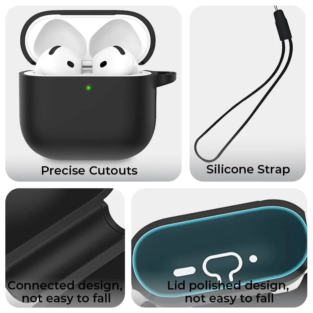 for new airpods 4 case apple earphone case Liquid Silicone Protective Case for airpods 4 Wireless Bluetooth Earphone Case Cover