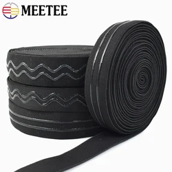 2/5/10M 20/25/30/40/50mm Anti-slip Silicone Elastic Band for Bra Sport Underware Rubber Tape Stretch Webbing DIY Accessories