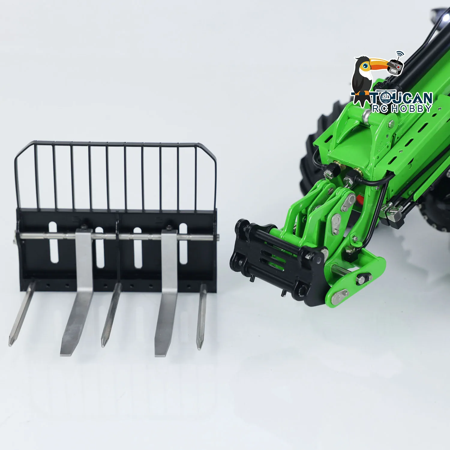 VENTA LESU AT1050 1/14 RC cargador hidráulico brazo telescópico tenedor elevador camión RTR luces de coche de Metal sonidos modelo de vehículos de construcción