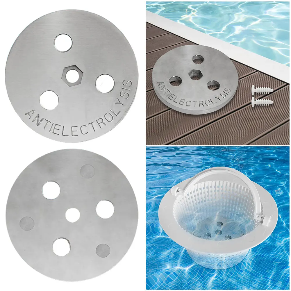 

Pool Skimmer Zinc Anode Weight Plate with Metal Construction for Long Lasting Corrosion Resistance Suitable for Pool Maintenance
