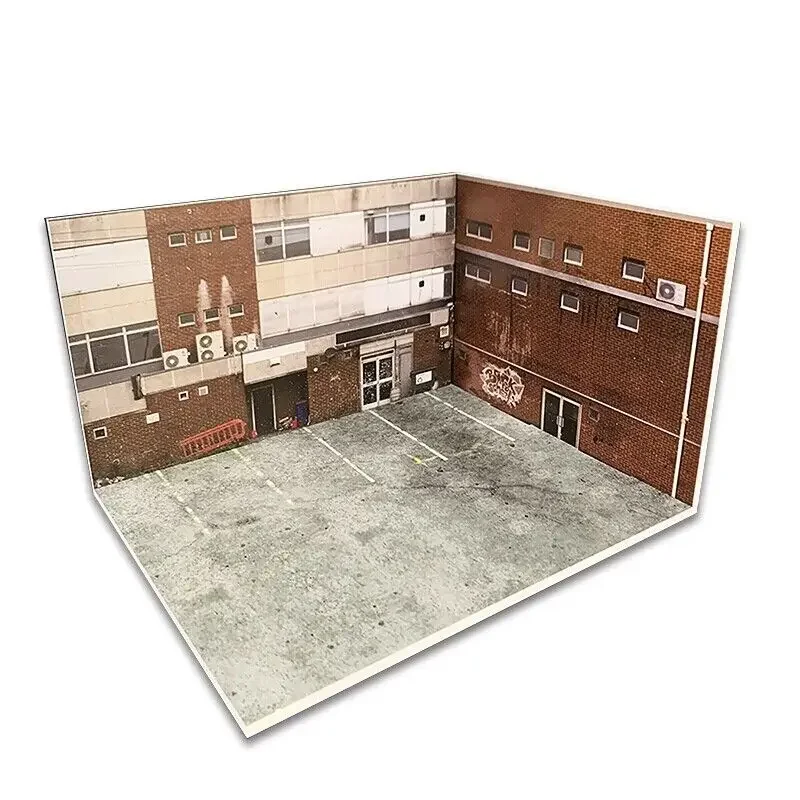 1:64 Diorama Garage Model Street Parking City Model Scene Model Scenery Background Display Gifts