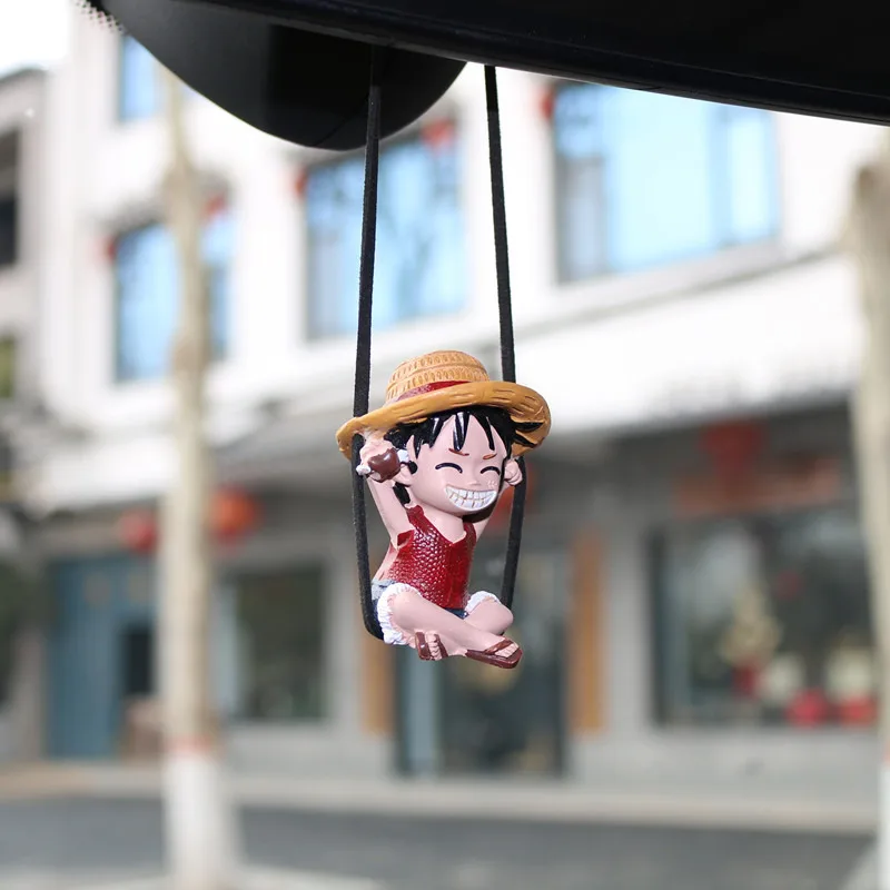 ONE PIECE Anime Car Hanging Ornament Nika Luffy Swing Decor for Rearview Mirror