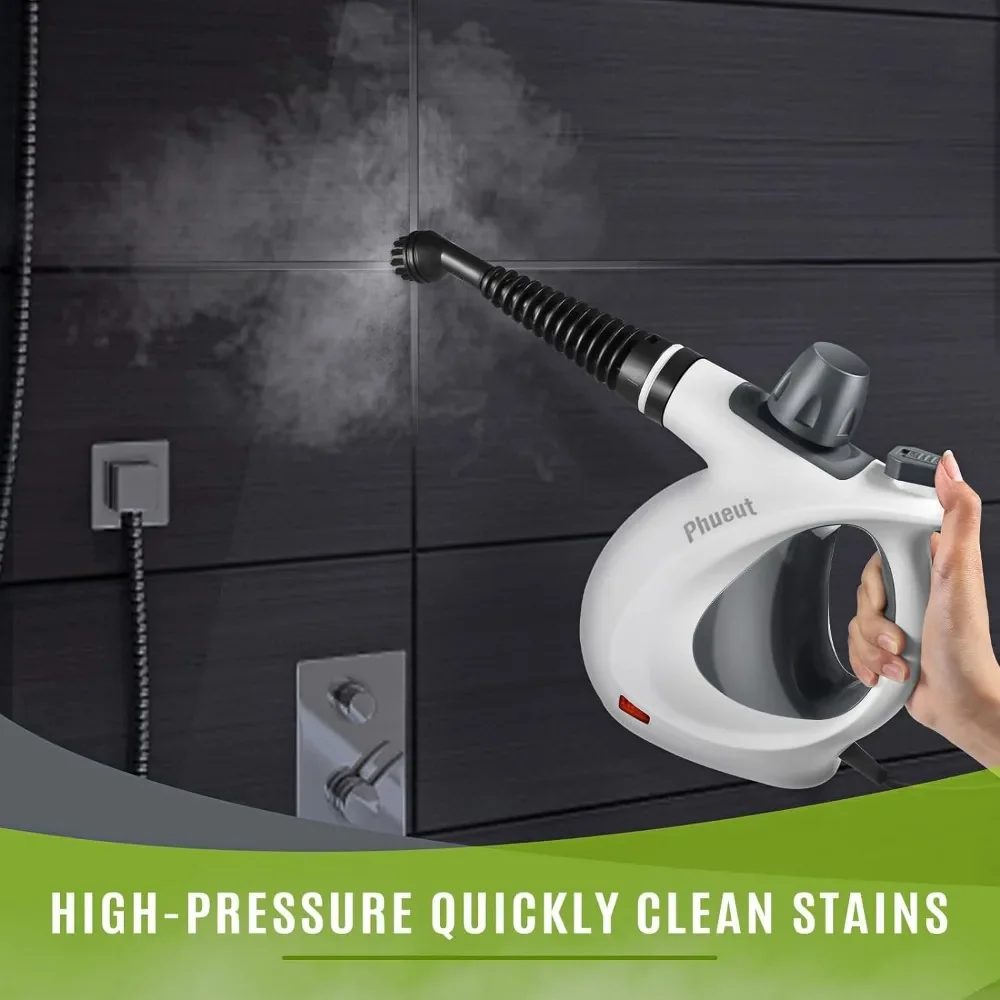 Pressurized Handheld Multi-Surface Natural Steam Cleaner with 12 pcs Accessories, Multi-Purpose for Home Use, for Cleaning Floor