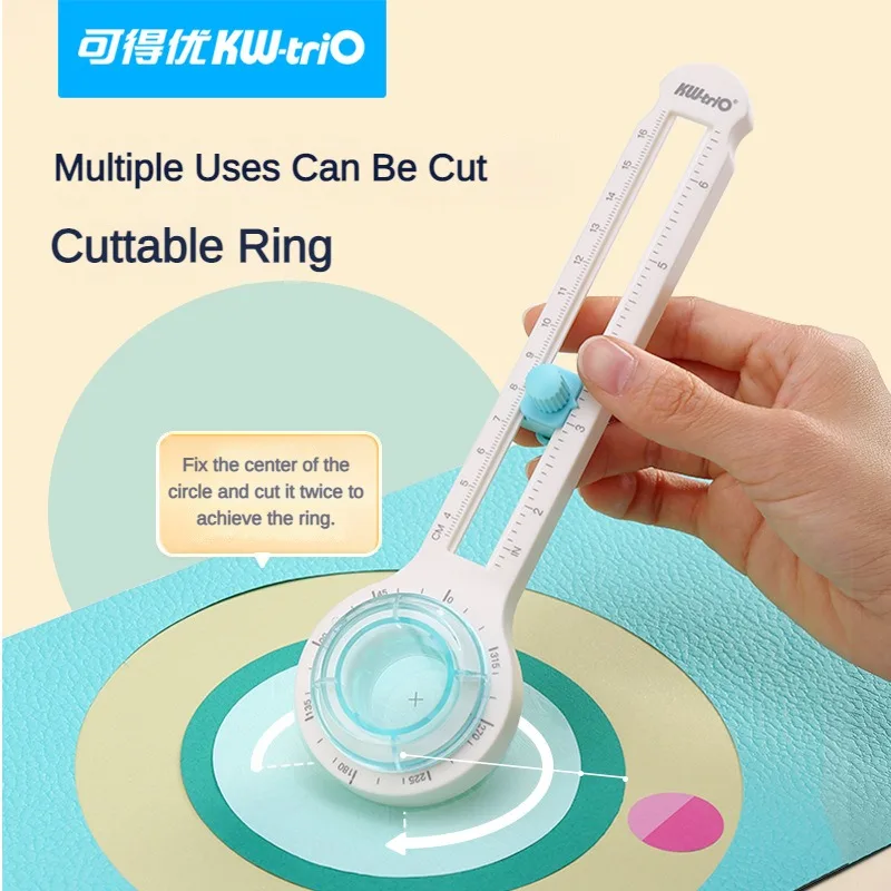 Circular Paper Cutter Scrapbook Cards Circle Shape Cutter DIY 360 Rotary Circle Cutter Round Cutting Knife Office Supplies