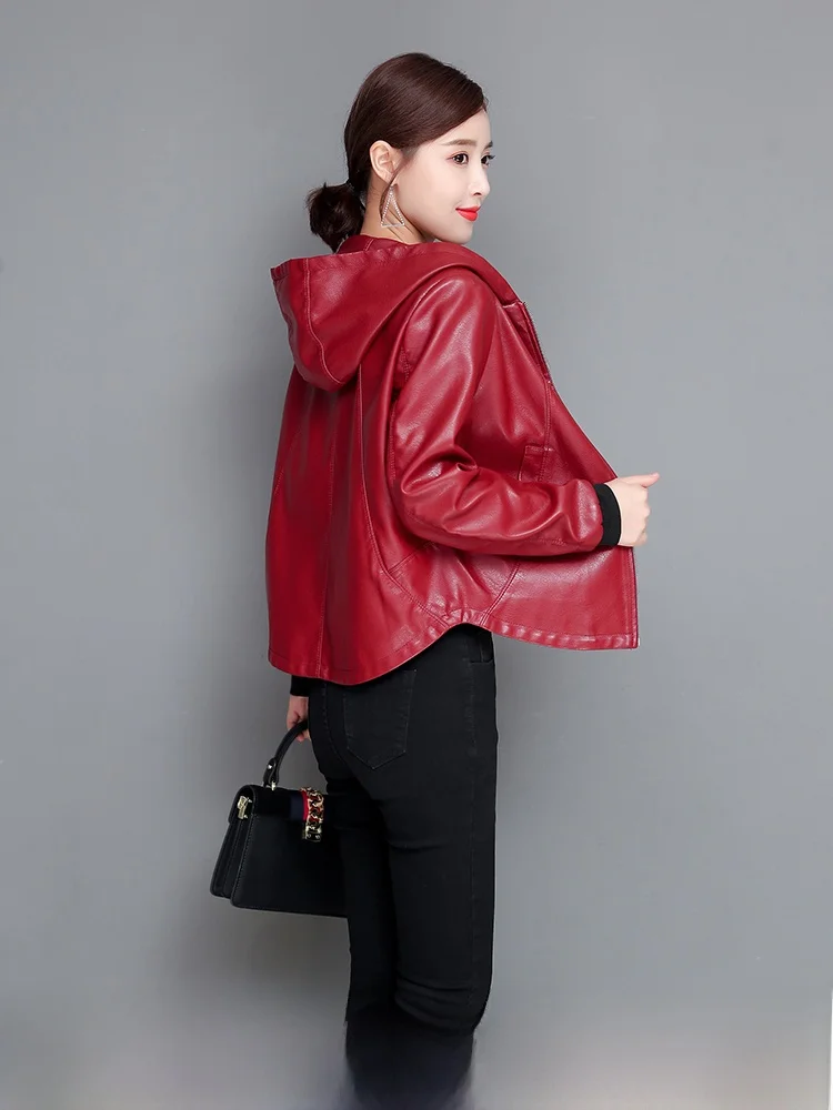 

Женская повседневная кожаная куртка из овчины Haining, новая модная байкерская куртка из натуральной кожи для весны и осени