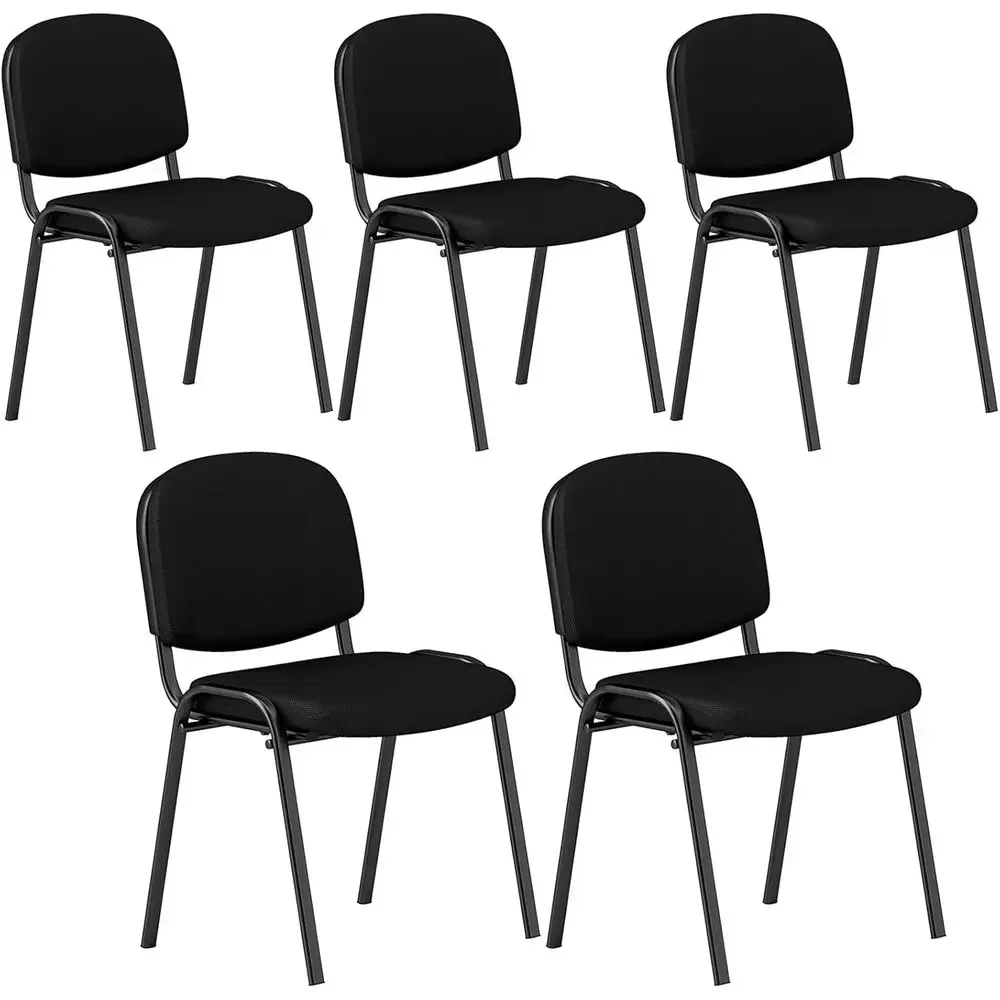 Stackable Conference Room Chairs with Waterfall Seat and Metal Frame for Meetings and Waiting Areas