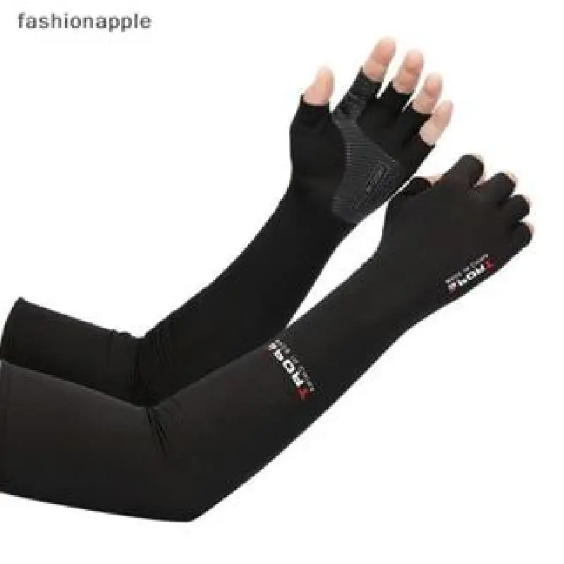 AliExpress NONE 1Pair Sport Arm Sleeves Cycling Running Fishing Climbing Arm Cover Sun UV Protection Ice-Cool Sleeves 5 Finger Cuff Sleeves