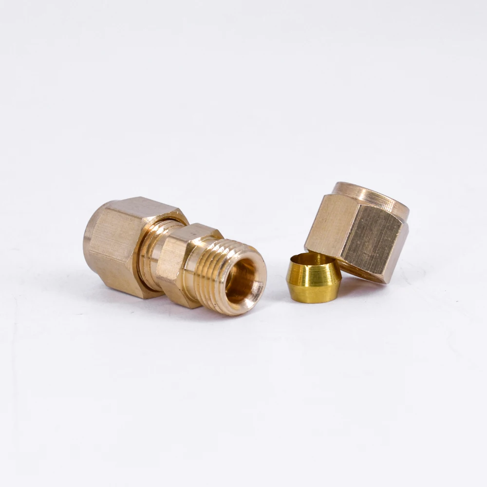 3-42mm1/8" 3/16" 1/4" 5/16" 3/8" 1/2" 3/4" 7/8" Zoll Rohrkompressionsverschraubung Messing Rohrverschraubung Anschluss Öl Wasser Kraftstoff Gas – Detail 7