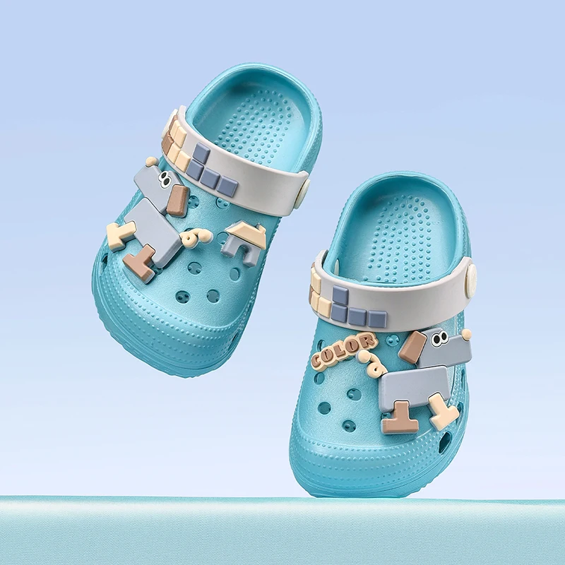 Cheerful Mario Summer children's cool shoes - cute cartoon-style flip-flops suitable for both indoor and outdoor use
